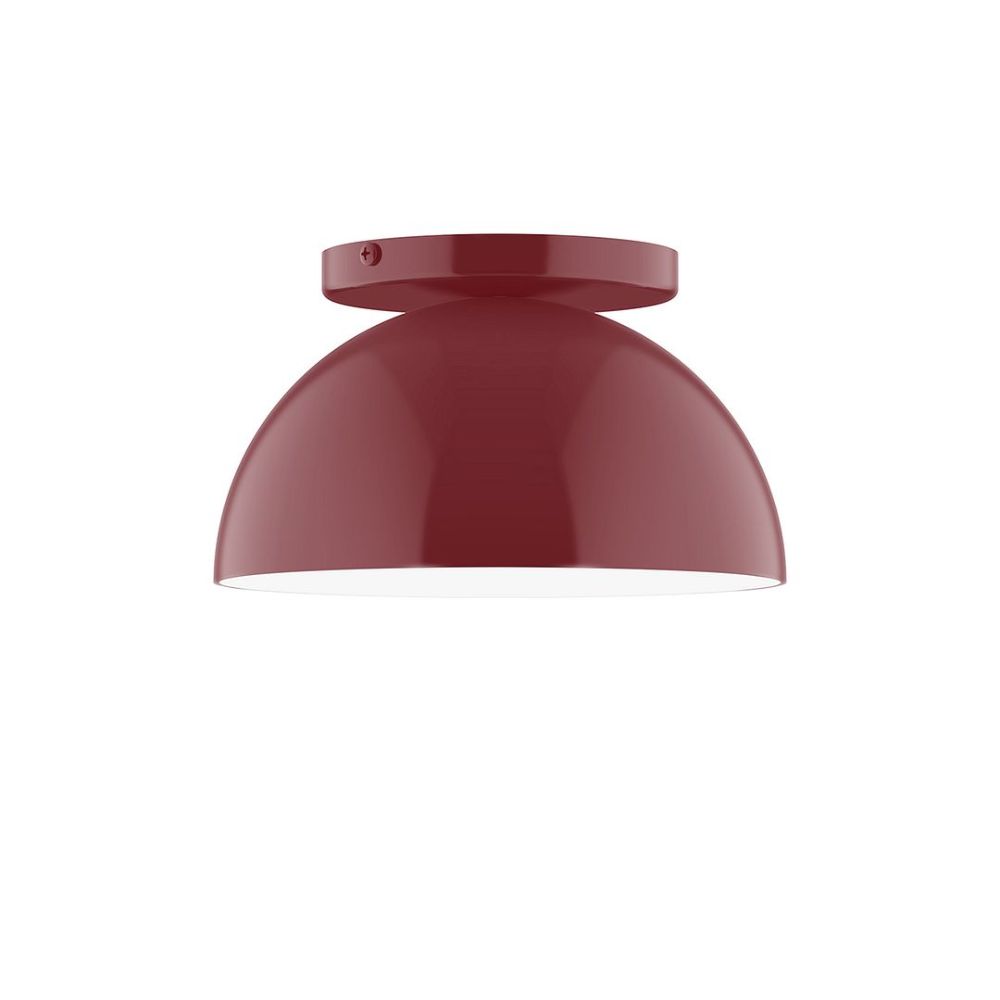 Montclair Lightworks FMD431-55 8" Axis Mini Dome Flush Mount Barn Red Finish